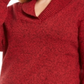 Karen Scott Suéter Feminino Plus com Acabamento Canelado e Marrom, Vermelho, Tamanho 0X
