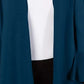 Cardigan Alfani Feminino Manga Amarrada Azul Tamanho Grande