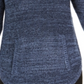 Suéter feminino estilo &amp; co com bainha curva e manga comprida, gola alta, azul, tamanho pequeno médio