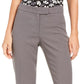 Calça feminina Anne Klein Slim Fit com frente lisa, cinza, tamanho 12