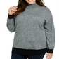 Karen Scott Suéter Feminino Plus Size de Algodão com Gola Careca Verde Tamanho GG