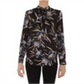 Blusa Guss Feminina Marciano Estampada Floral Amarrada Preta Tamanho P