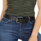 Camiseta feminina de malha franzida Bar III - Verde, tamanho P