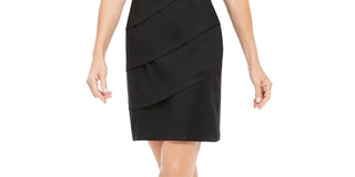 Vestido feminino bordado e com camadas Connected, dourado, tamanho 10, pequeno