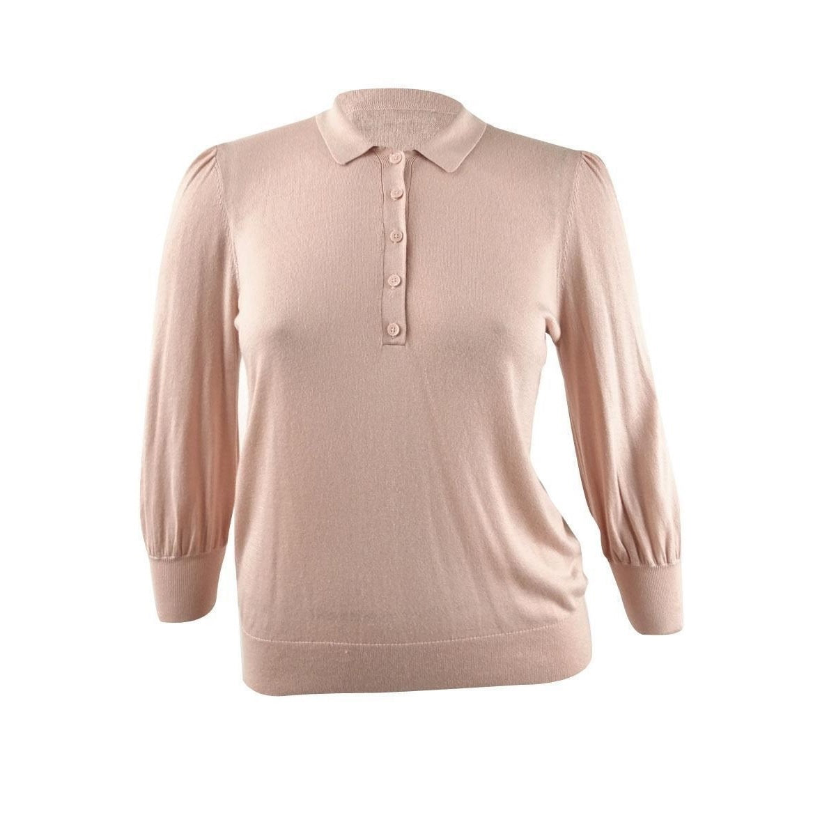 Blusa Ralph Lauren Feminina Manga 3/4 G Rosa Macaroon Rosa Tamanho Grande