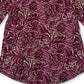 Charter Club Blusa feminina estampada com decote em V e manga três quartos, roxa, tamanho pequeno