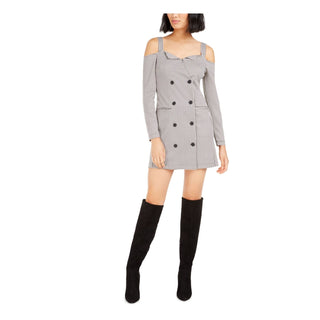 Vestido curto pied-de-poule feminino Marciano, preto, tamanho XX-S