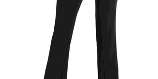 Calça feminina Alfani com bainha dividida e cintura alta, preta, tamanho 6