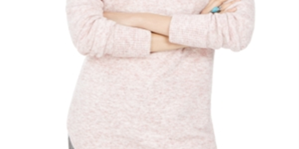 Suéter feminino com gola alta estilo &amp; co, roxo, tamanho pequeno, extragrande