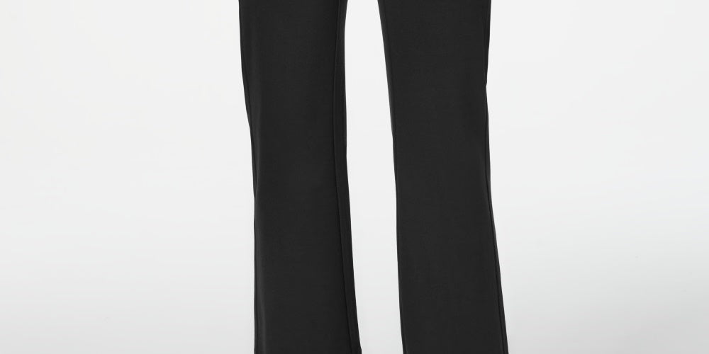 Calça curta feminina Charter Club, perna larga, preta, tamanho 14