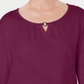 Karen Scott Blusa feminina manga três quartos roxa tamanho extragrande