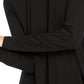 Túnica feminina Eileen Fisher com gola franzida, preta, tamanho extrapequeno