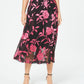 Saia evasê com estampa floral feminina Alfani, rosa, tamanho 10, pequena
