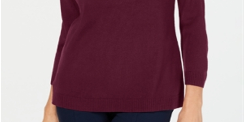 Karen Scott Suéter Feminino Gola V Merlot Tamanho Pequeno P