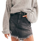 Suéter feminino com manga balão angelical Free People, cinza, tamanho X-S