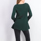 Suéter de malha com babados feminino Style &amp; Co, verde, tamanho grande
