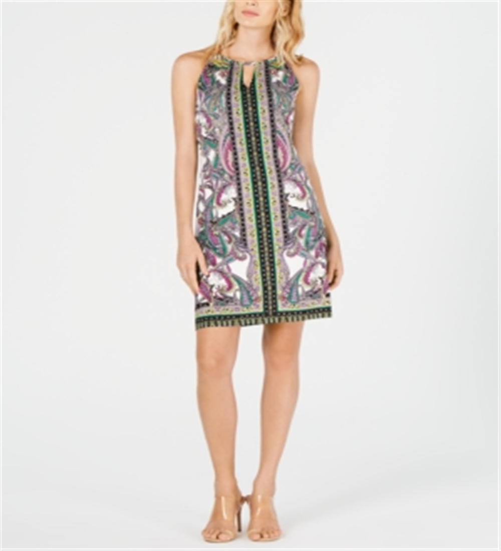 Vestido Halter Estampado Feminino INC International Concepts Branco Tamanho Pequeno G