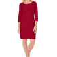Vestido esportivo feminino Karen Scott de algodão com ferragens, vermelho, tamanho pequeno
