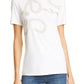 Camiseta feminina St. John Collection com tachas e lavagem suave, tamanho branco, tamanho pequeno
