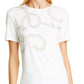 Camiseta feminina St. John Collection com tachas e lavagem suave, tamanho branco, tamanho pequeno
