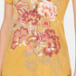 Blusa feminina com estampa floral e decote em V, amarela, tamanho extrapequeno, da Style &amp; Co