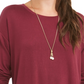 Blusa feminina com cordão e punho, estilo &amp; co, vermelha, tamanho X-S
