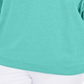 Moletom feminino Karen Scott Plus Azul-petróleo-Aqua Tamanho 0X