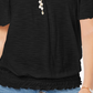 Blusa feminina conversível ombro a ombro preta tamanho X-S