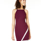 Vestido BCX Junior com bainha assimétrica e strass, vermelho, tamanho extrapequeno