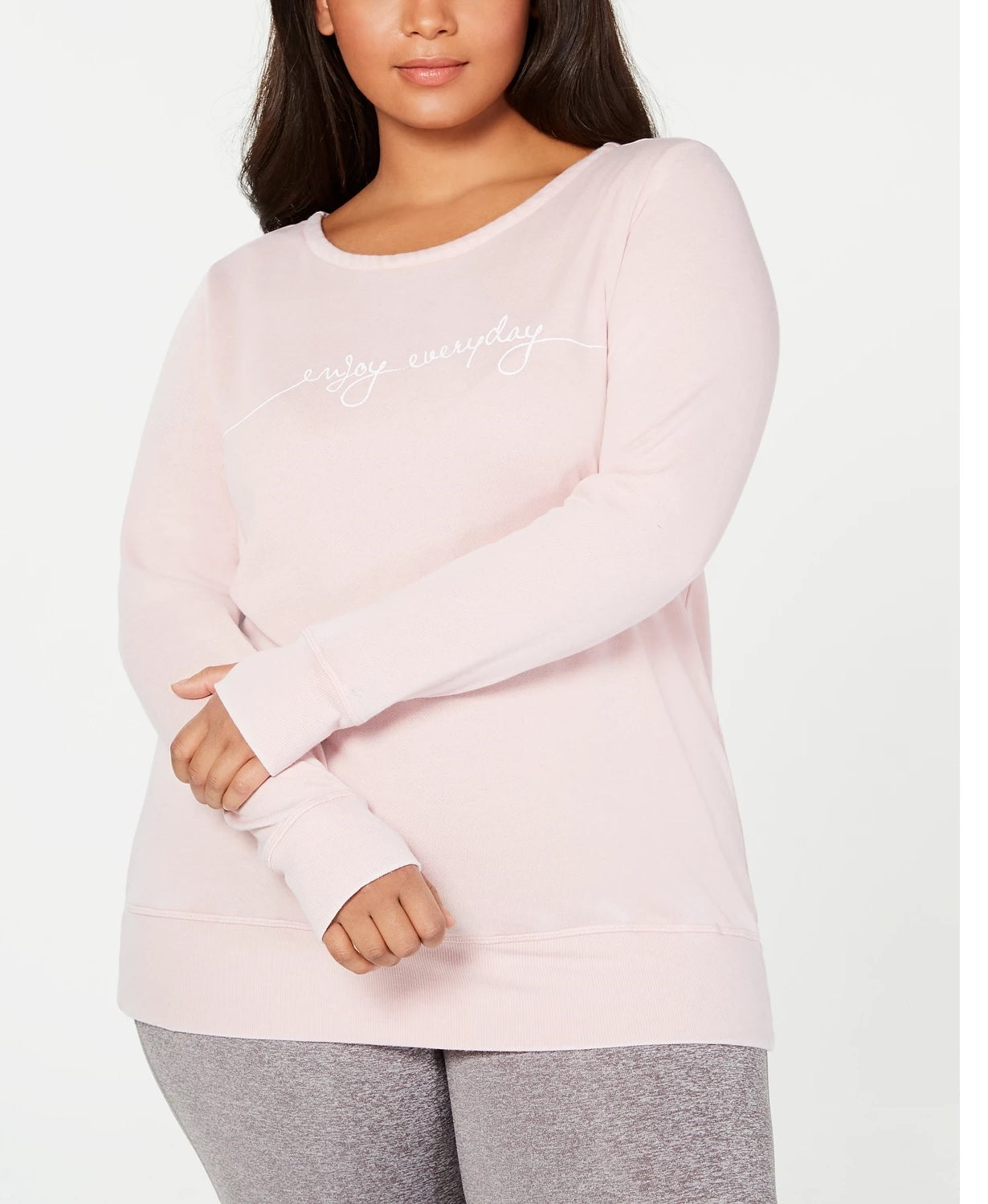 Top feminino Ideology Plus com alças gráficas e costas nuas, rosa, tamanho 1X