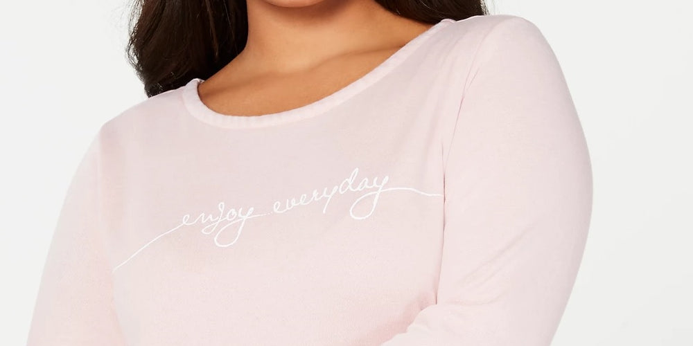 Top feminino Ideology Plus com alças gráficas e costas nuas, rosa, tamanho 1X