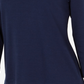 Blusa feminina Karen Scott com bainha estampada e manga 3/4, azul, tamanho pequeno
