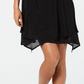 Vestido feminino sem mangas com bainha de lenço Style &amp; Co, preto, tamanho X-S