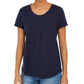 Camiseta feminina de algodão com gola redonda Style &amp; Co, azul, tamanho pequeno