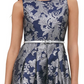 Vestido feminino Tommy Hilfiger Jacquard Fit &amp; Flare Azul Tamanho 2