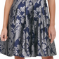 Vestido feminino Tommy Hilfiger Jacquard Fit &amp; Flare Azul Tamanho 2