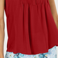 Blusa feminina sem mangas Charter Club Pintuck vermelha tamanho X-G
