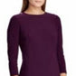 Vestido Ralph Lauren Feminino Manga 3/4 Gola Joia Acima do Joelho Bainha Para Usar no Trabalho Roxo Tamanho 4 Petites