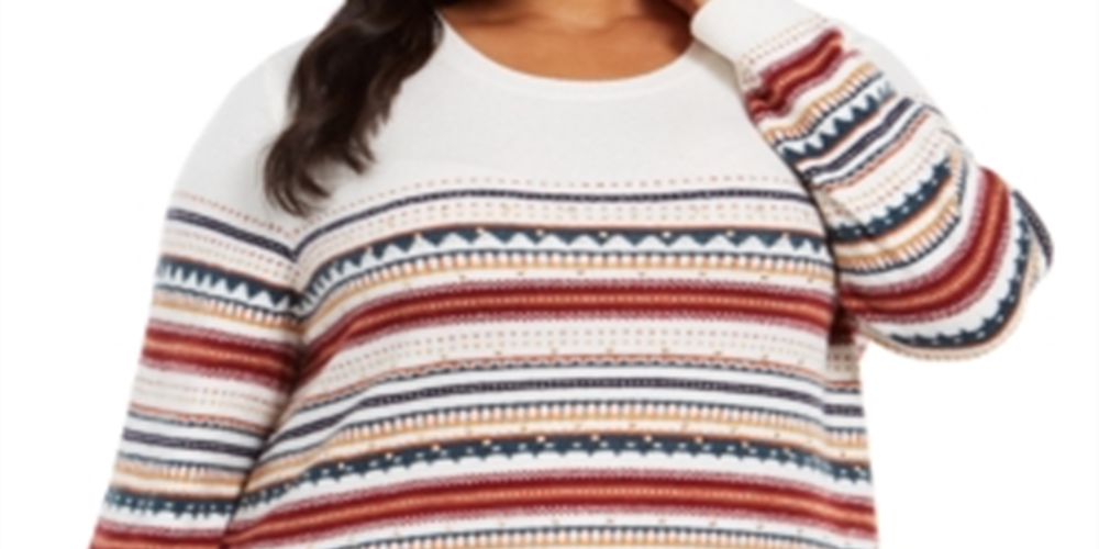Suéter feminino plus size estilo &amp; co marrom tamanho 0X