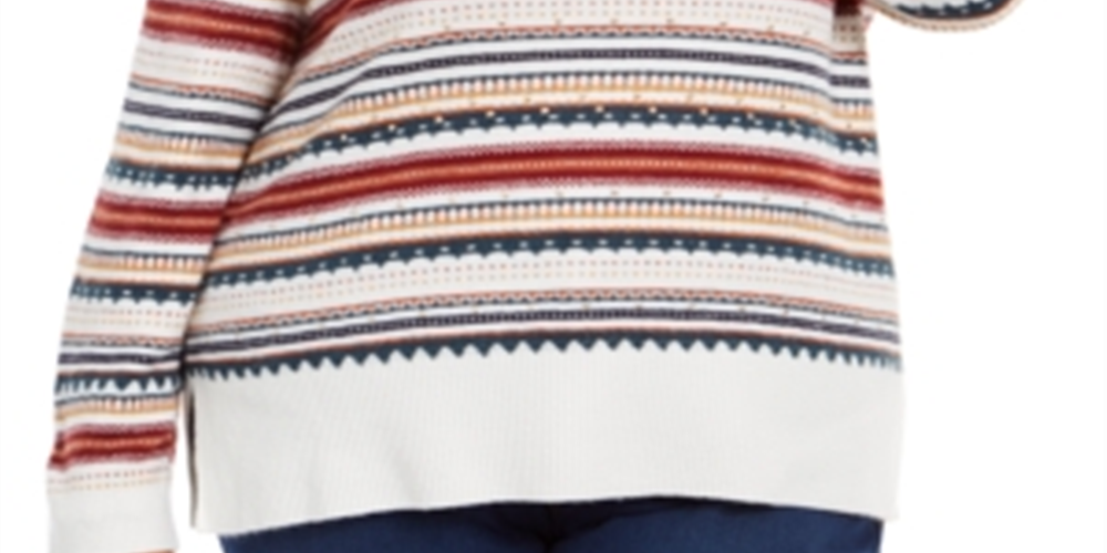 Suéter feminino plus size estilo &amp; co marrom tamanho 0X