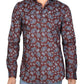 Camisa masculina Bar III Slim Stretch Paisley vermelha tamanho grande
