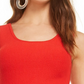 Blusa regata feminina Bar III com decote redondo, vermelha, tamanho pequeno