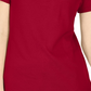 Karen Scott Top Feminino com Cadarço e Camadas Vermelho Brilhante Tamanho Grande