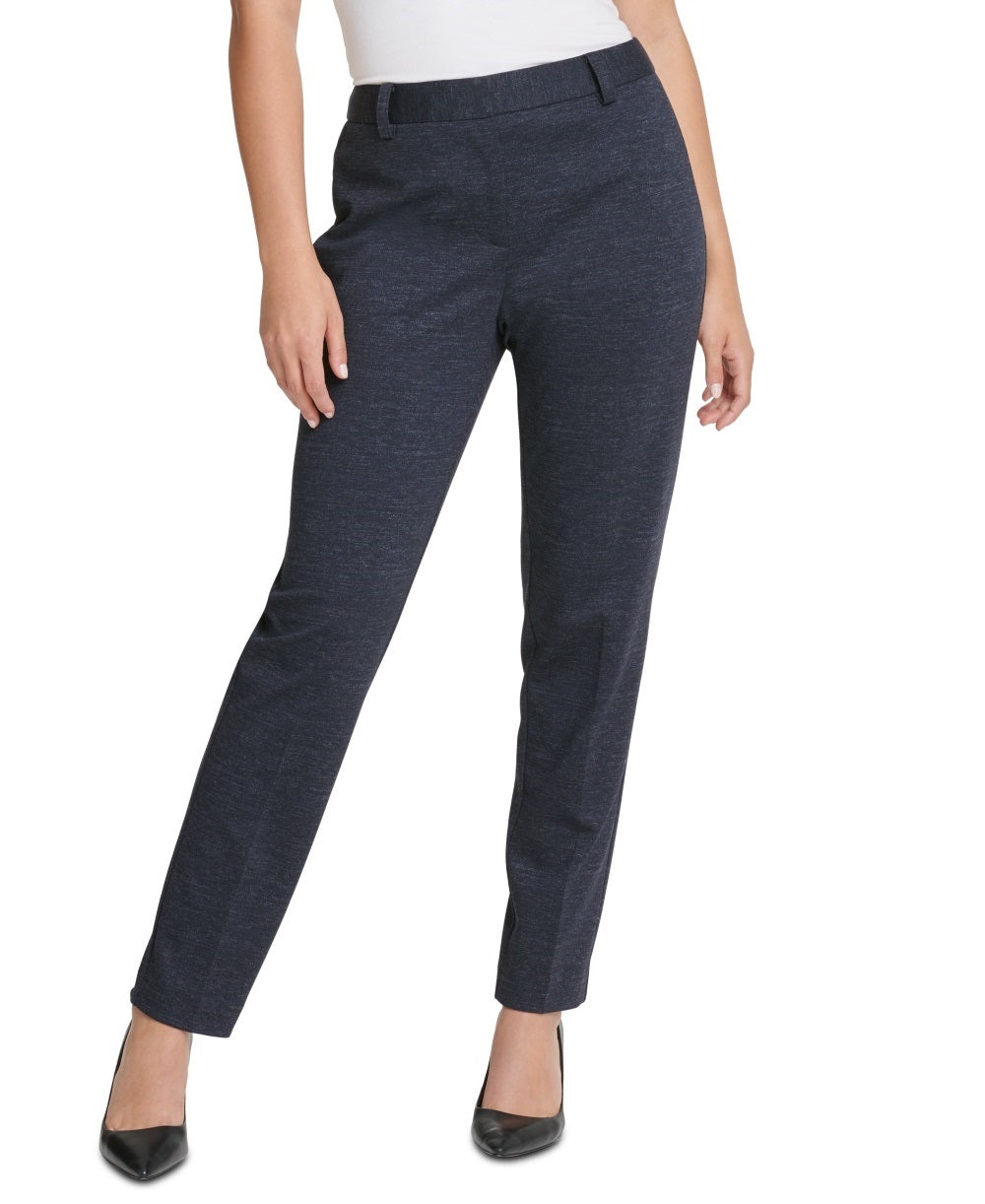 Calça social feminina DKNY reta tamanho 14 azul marinho