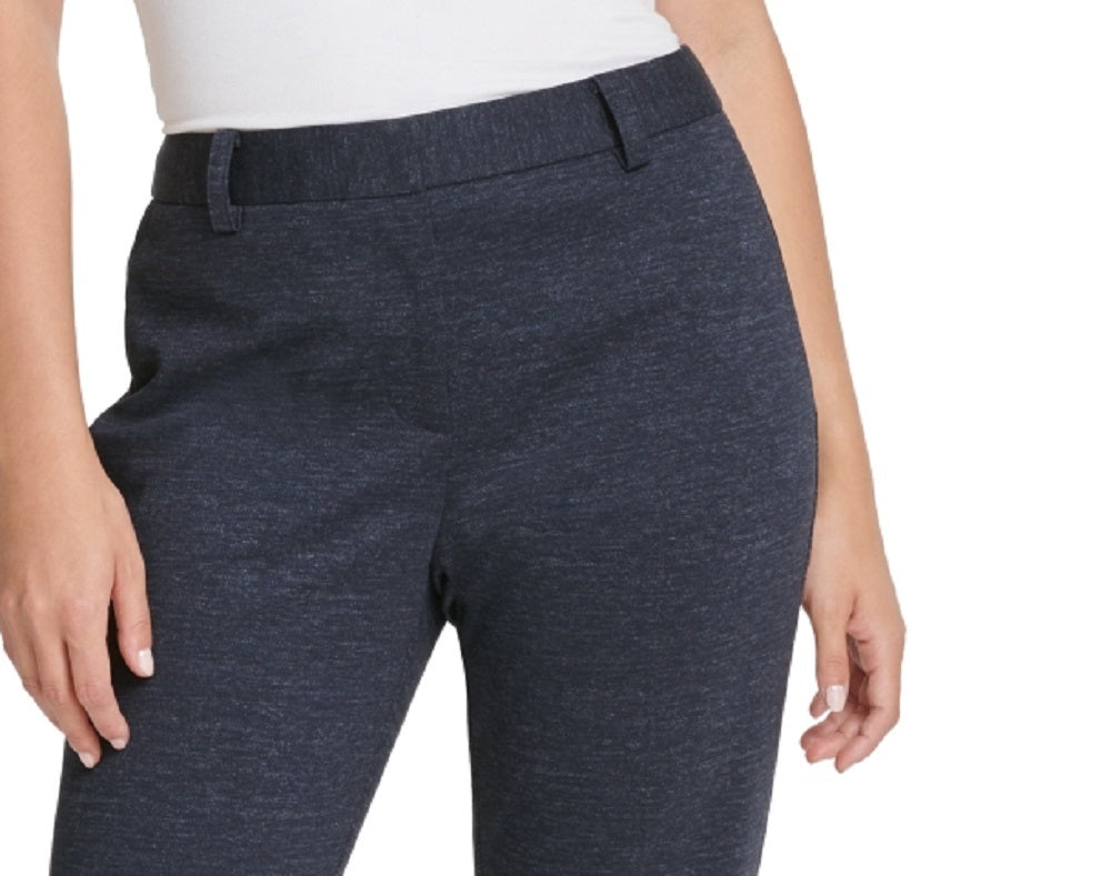 Calça social feminina DKNY reta tamanho 14 azul marinho