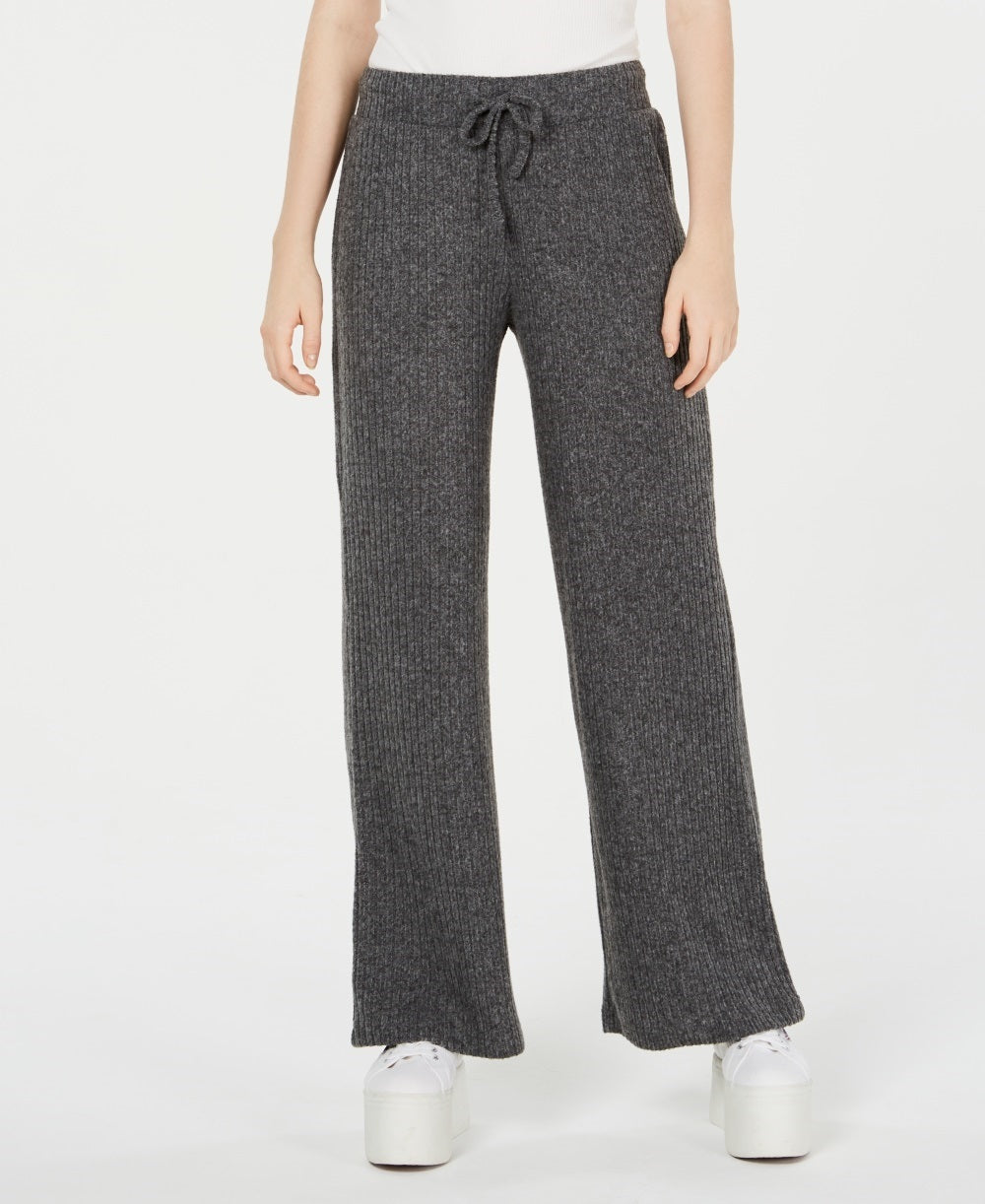 Calça Hippie Rose Juniors Marled com Cordão, Prata, Tamanho Médio
