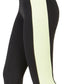 Leggings cropped femininas Ideology Color Blocked, cor Barbell, limão, preto, tamanho X-S