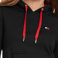 Tommy Hilfiger Sport Logo Hoodie Feminino Preto Tamanho Médio