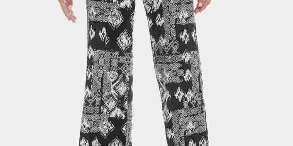Calças femininas Karen Kane Wide Leg, tamanho grande, cor carvão