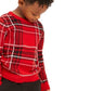 Suéter xadrez infantil Charter Club Little Boy's Family, tamanho médio, vermelho, 4T